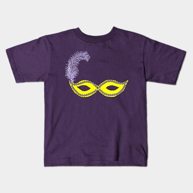 Mardi Gras Mask Kids T-Shirt by Stacy Sepulvado Studio